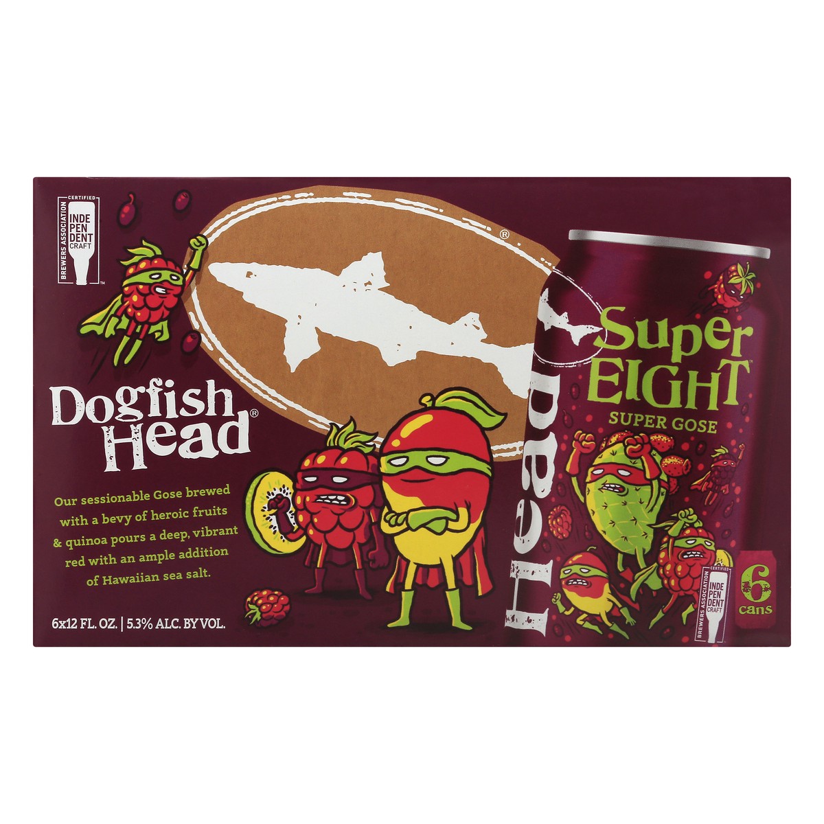 slide 1 of 1, Dogfish Head SuperEIGHT Super Gose Beer (12 fl. oz. Can, 6pk.), 6 ct; 12 fl oz