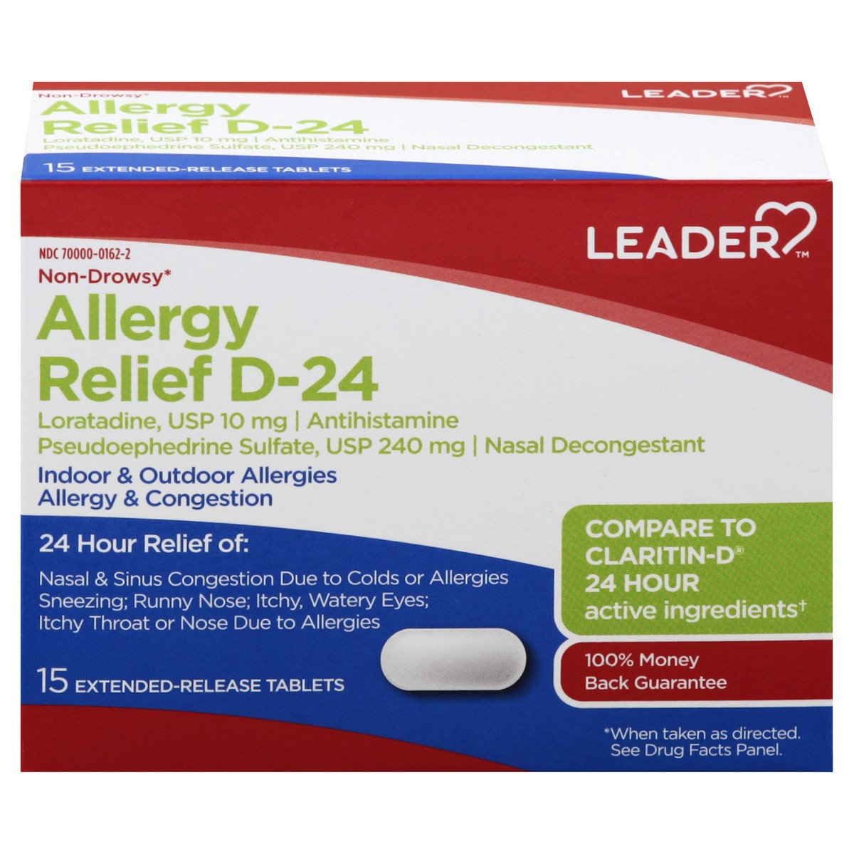slide 9 of 11, Leader Allergy Relief D-24 15 ea, 15 ct