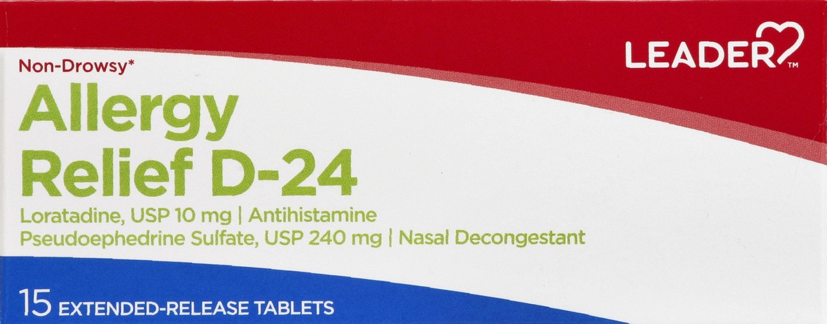 slide 5 of 11, Leader Allergy Relief D-24 15 ea, 15 ct