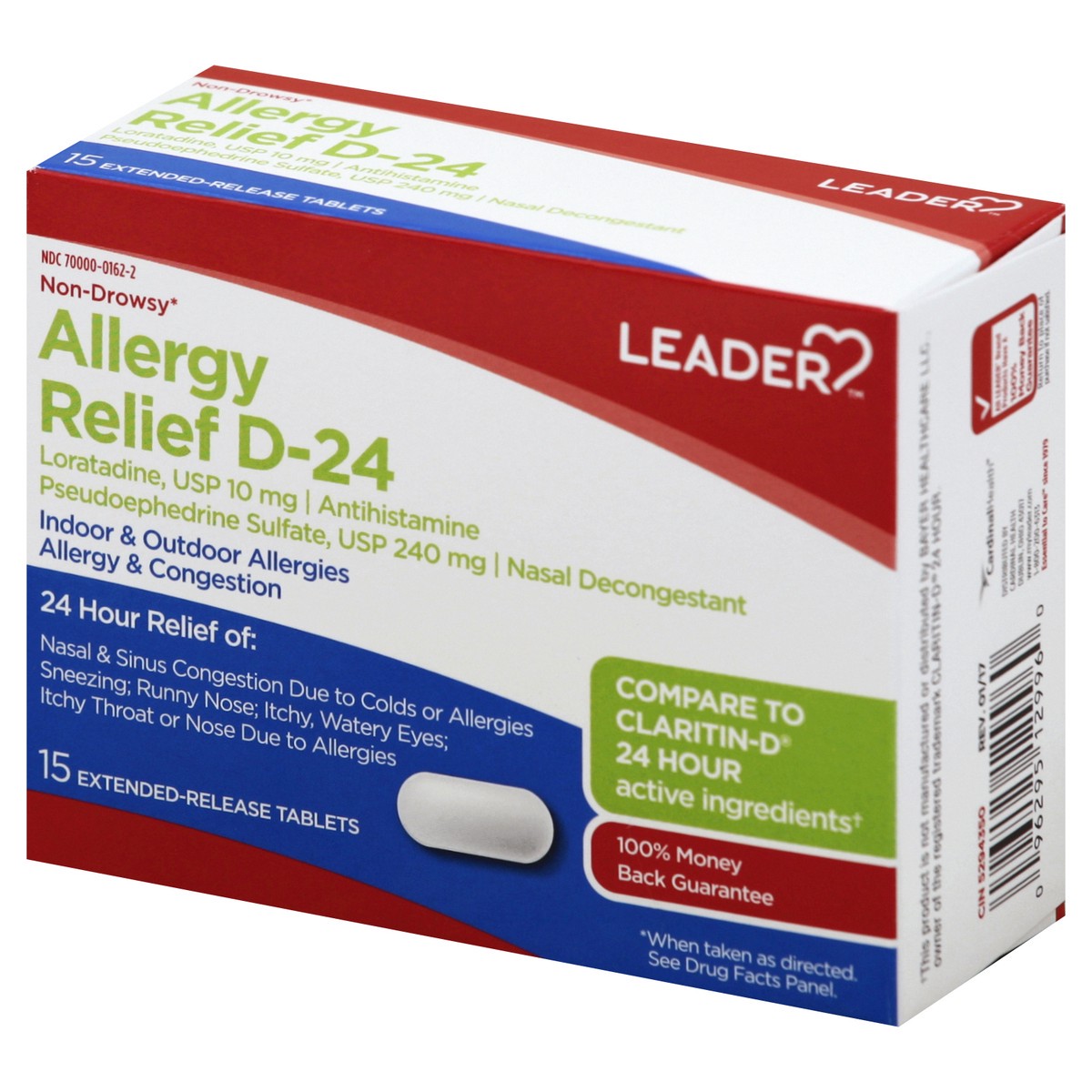slide 11 of 11, Leader Allergy Relief D-24 15 ea, 15 ct