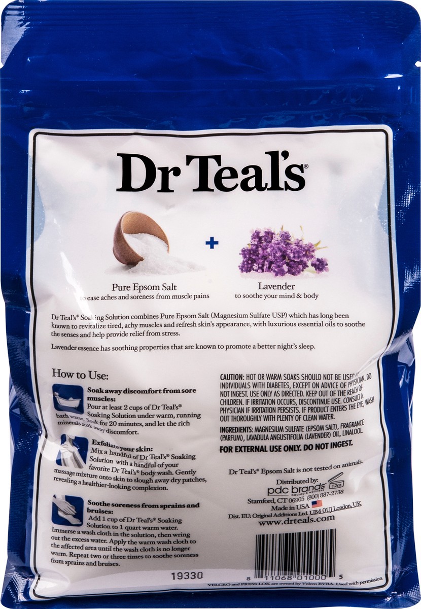 slide 3 of 7, Dr. Teal's Lavender Pure Epsom Salt Soaking Solution, 3 lb