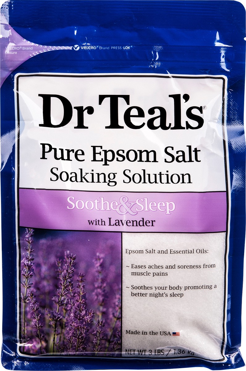 slide 4 of 7, Dr. Teal's Lavender Pure Epsom Salt Soaking Solution, 3 lb