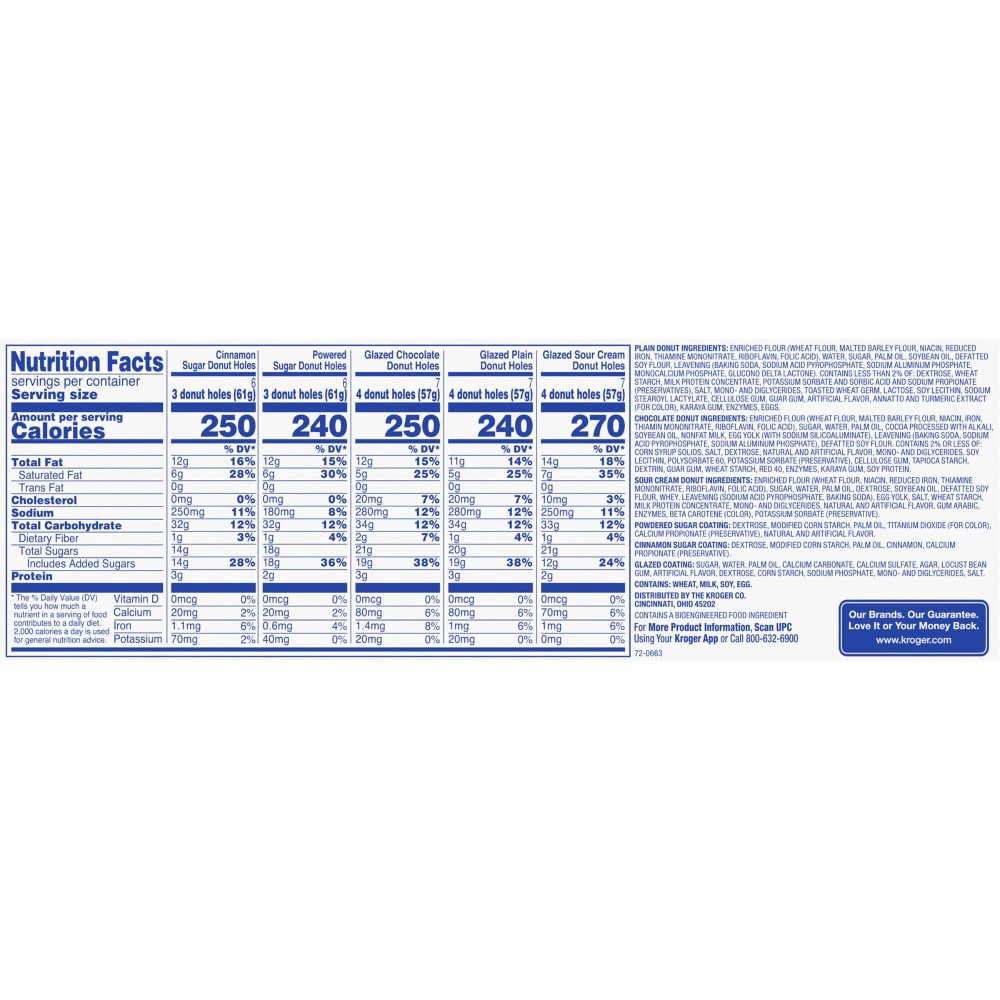 slide 3 of 3, Kroger Powdered Sugar Donut Holes, 13 oz