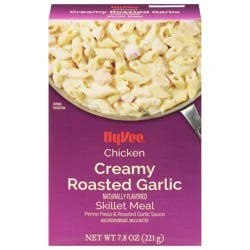 Hy-vee Chicken Creamy Roasted Garlic Penne Pasta & Roasted Garlic Sauce Skillet Meal