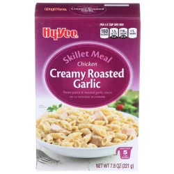 Hy-vee Chicken Creamy Roasted Garlic Penne Pasta & Roasted Garlic Sauce Skillet Meal
