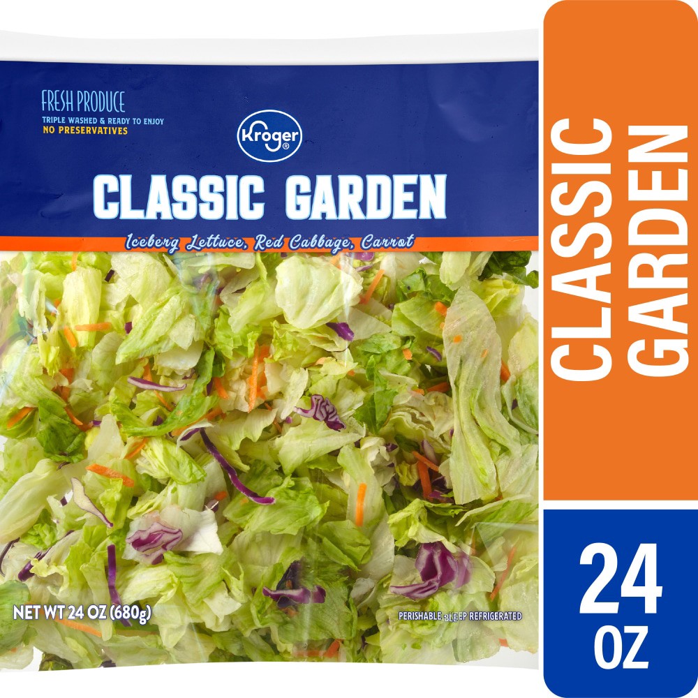 slide 1 of 1, Kroger Classic Garden Salad, 24 oz