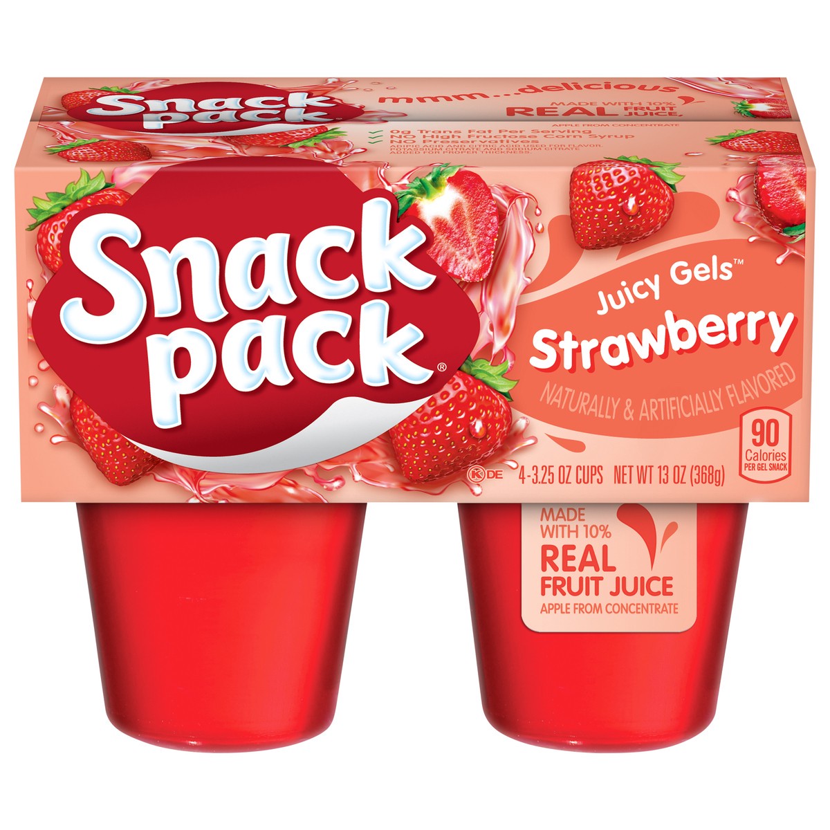 slide 1 of 5, Snack Pack Juicy Gels Strawberry - 13oz, 13 oz