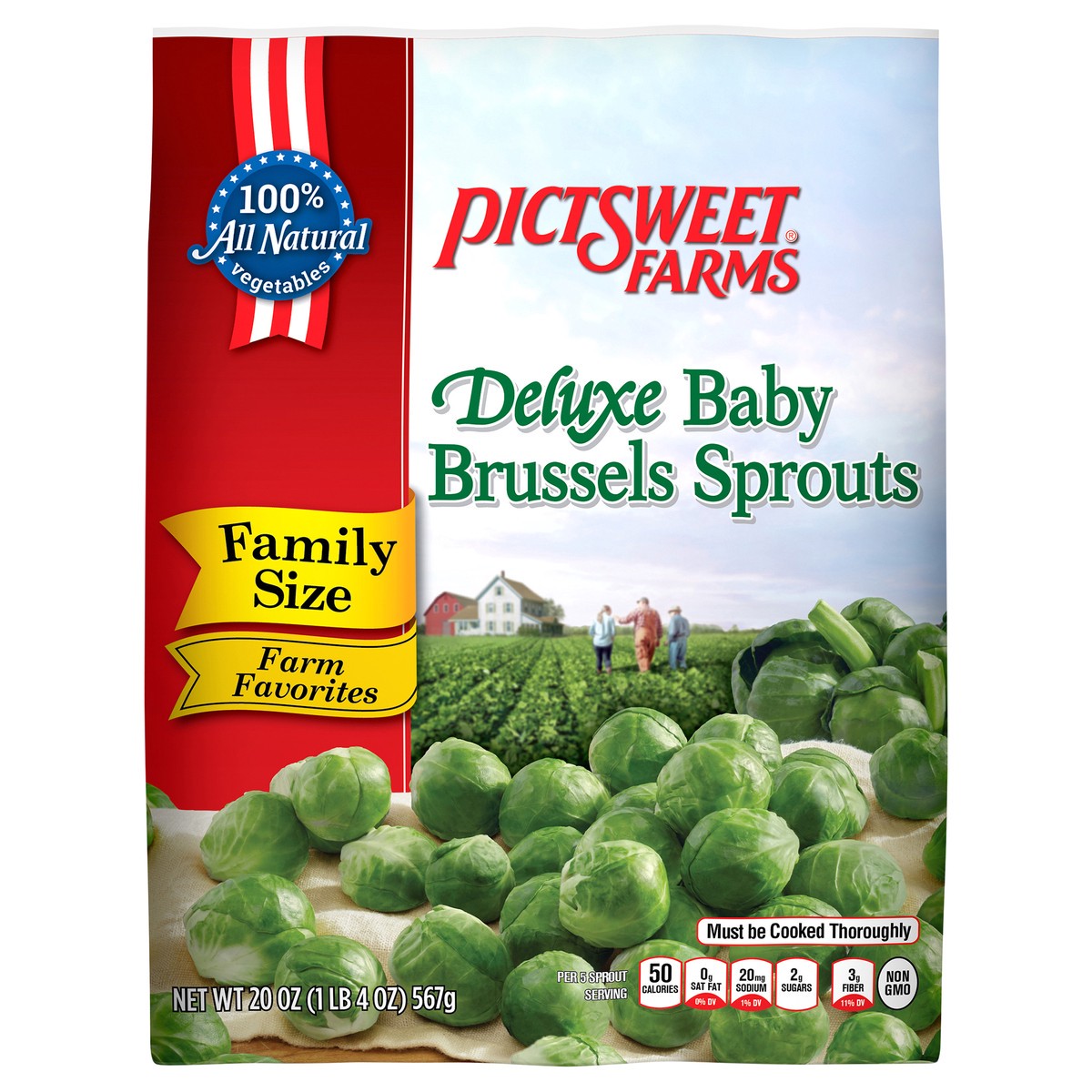 slide 6 of 8, PictSweet Brussels Sprouts, 20 oz