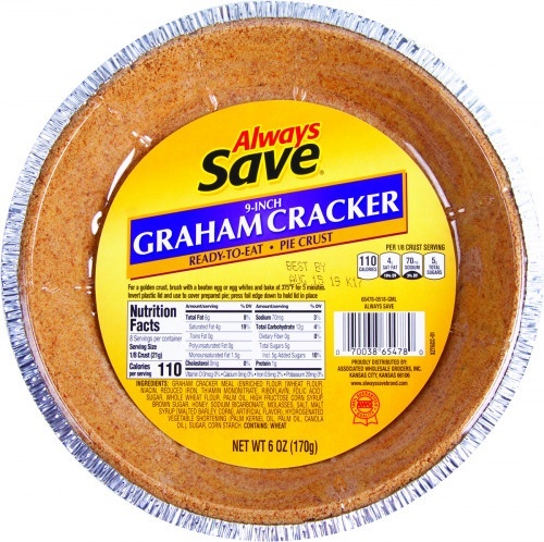 slide 1 of 1, Always Save Graham Cracker Pie Crust, 9 in; 6 oz