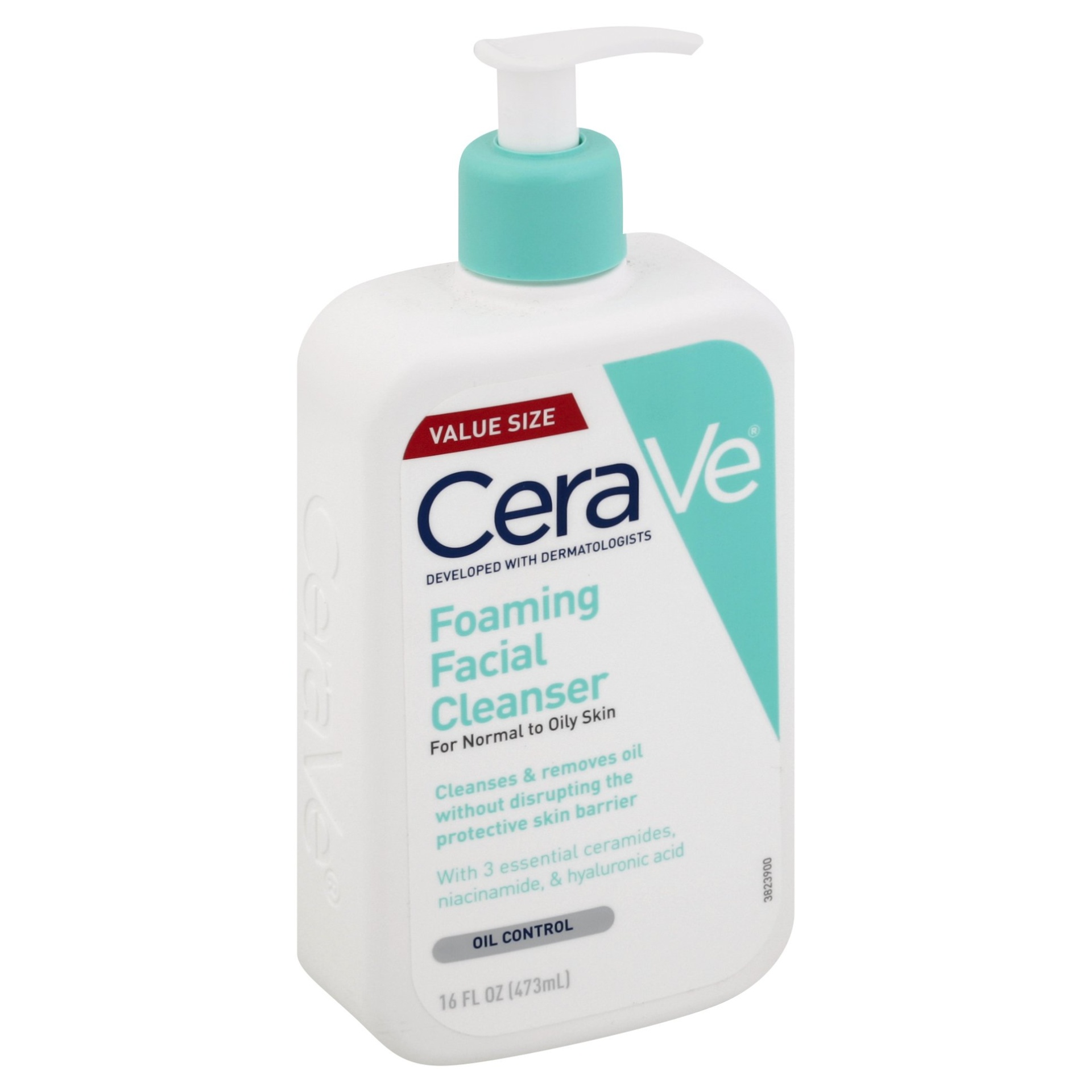 slide 1 of 1, CeraVe Foaming Facial Cleanser, 16 oz