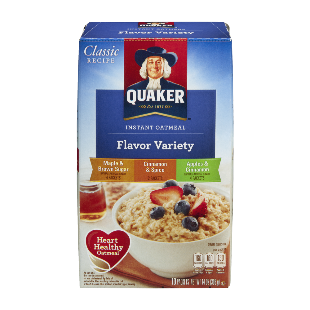 slide 1 of 4, Quaker Instant Oatmeal Flavor Variety Pack, 10 ct
