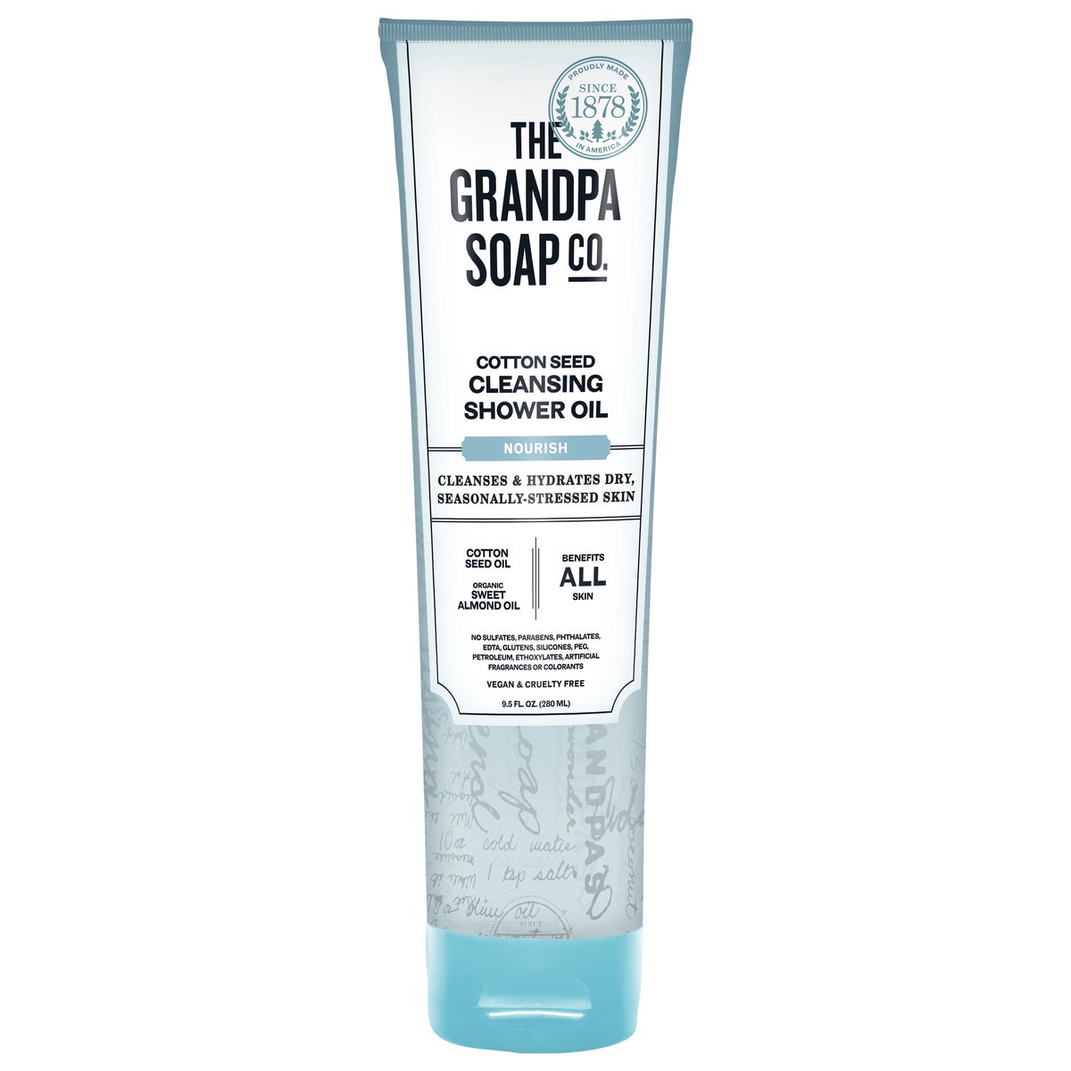 slide 4 of 8, The Grandpa Soap Co. Nourish Cotton Seed Cleansing Shower Oil 9.5 fl oz, 9.5 fl oz