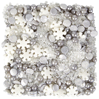 slide 5 of 5, Wilton Sprinkles, Snowflake Metallic Mix, 4.2 oz