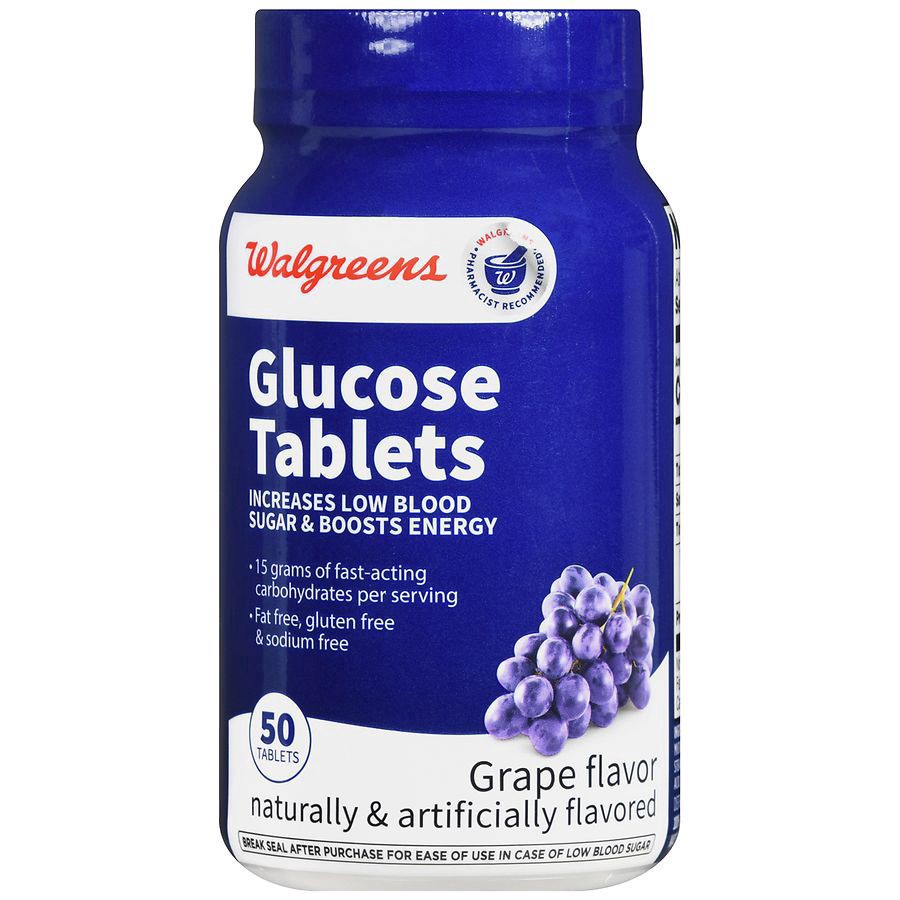 slide 2 of 5, Walgreens Glucose Dietary Supplement Tablets Grape, 50 ct