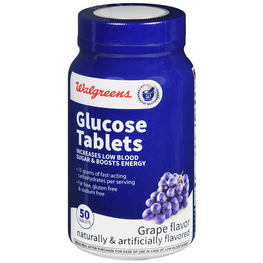 slide 1 of 5, Walgreens Glucose Dietary Supplement Tablets Grape, 50 ct