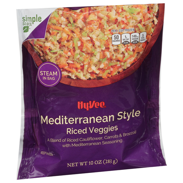 slide 1 of 1, Hy-Vee Riced Veggies, Mediterranean Style, 10 oz