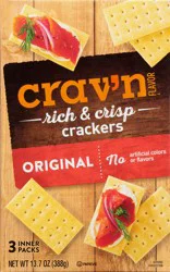 Crav'n Flavor Rich & Crisp Original Crackers 3 ea