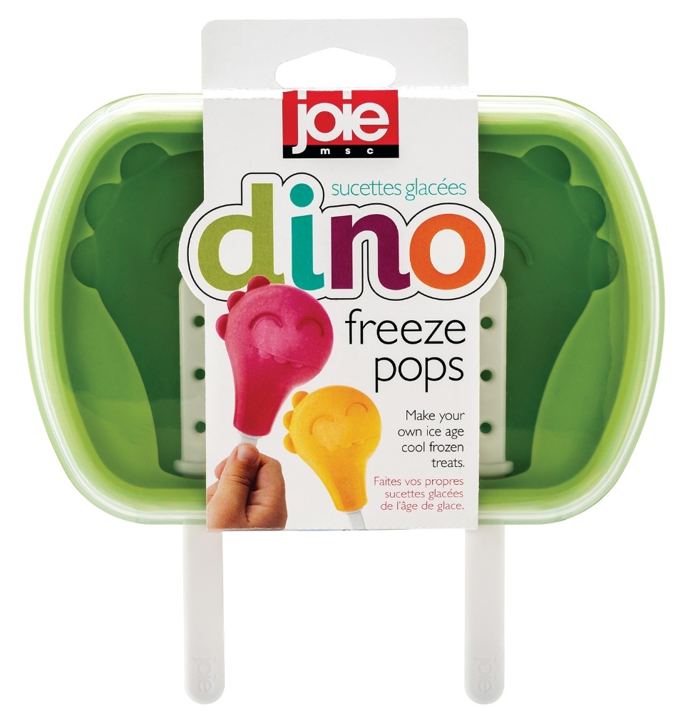 slide 1 of 1, Joie Dino Freeze Pop Twin Molds - Green/White, 1 ct