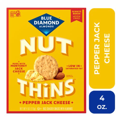 slide 1 of 1, Blue Diamond Pepper Jack Crackers, 1 ct