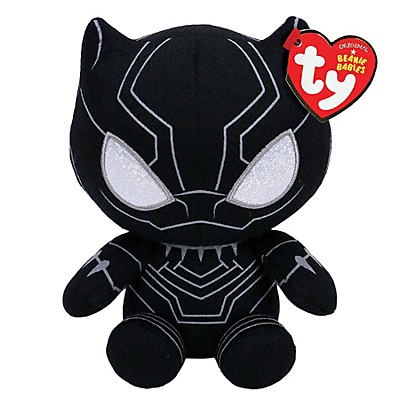 slide 1 of 1, TY Marvel's Black Panther Beanie Babies Plush, 8 in