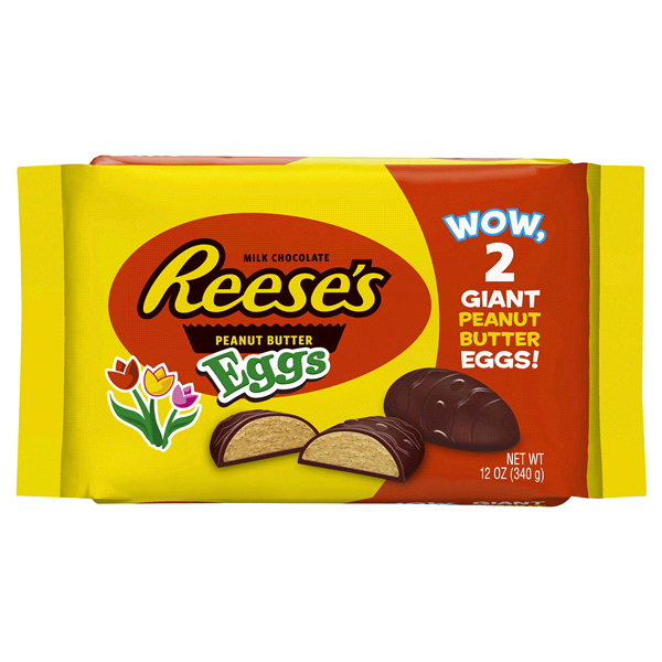 slide 1 of 5, Reese's Easter Giant Peanut Butter Eggs, 12 oz