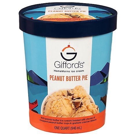 slide 1 of 1, Giffords Cream Ice Pie Butter Peanut - Qt, 1 ct