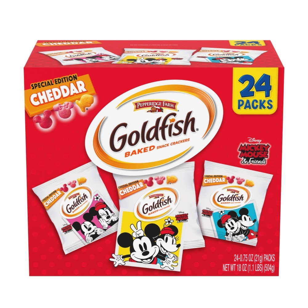 slide 1 of 1, Pepperidge Farm® Goldfish® baked snack crackers, cheddar, special edition, 24 ct  0.75 oz