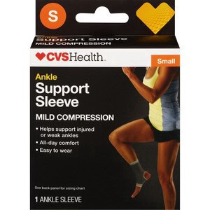 slide 1 of 1, CVS Health Ankle Support Sleeve, Small, 1 ct