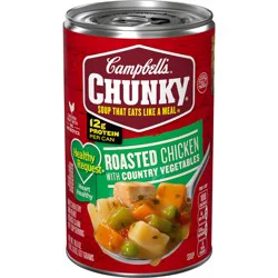 Campbell's Chunky Healthy Request Soup, Roasted Chicken Soup with Country Vegetables, 18.6 oz Can