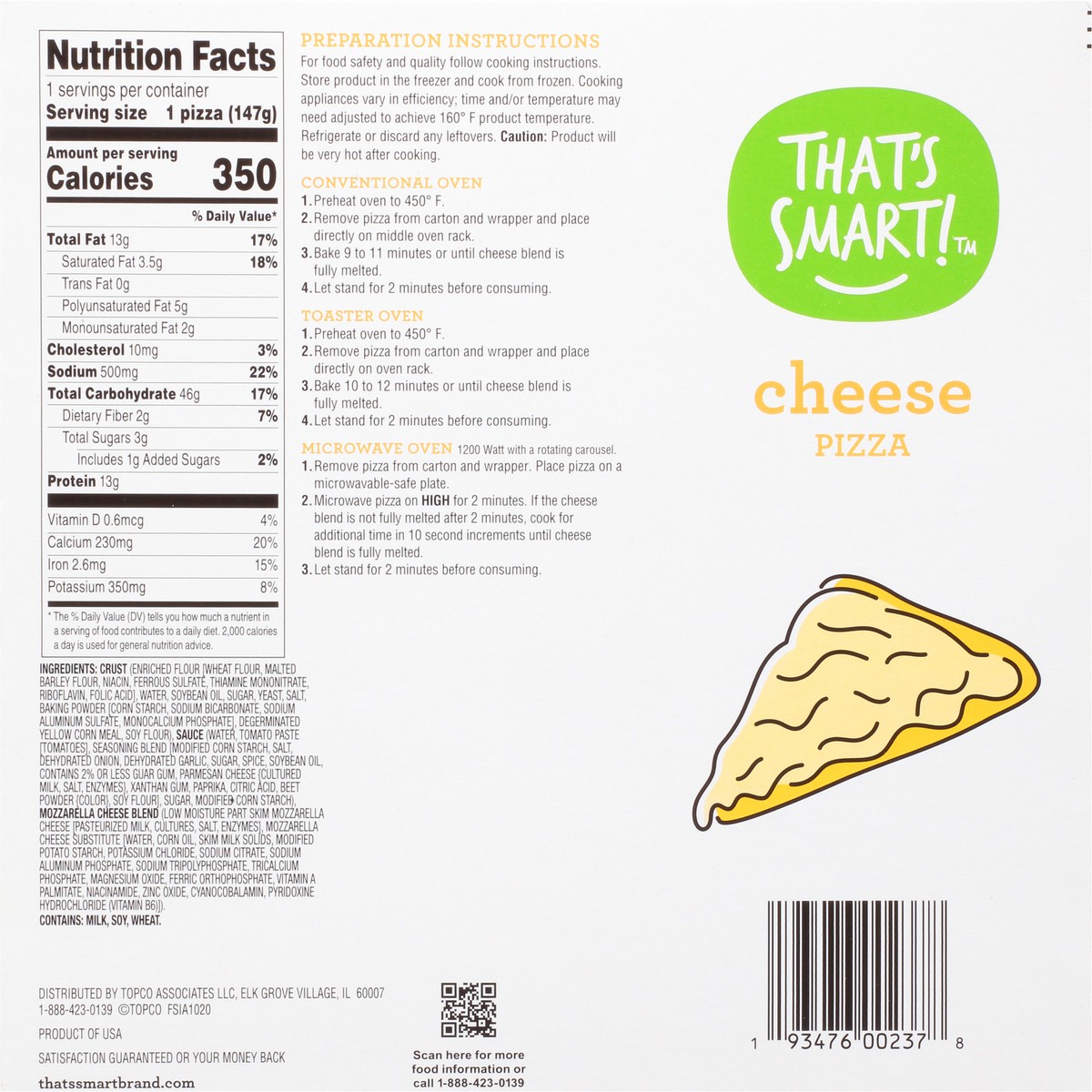 slide 7 of 16, That's Smart! Cheese Pizza 5.2 oz, 5.2 oz