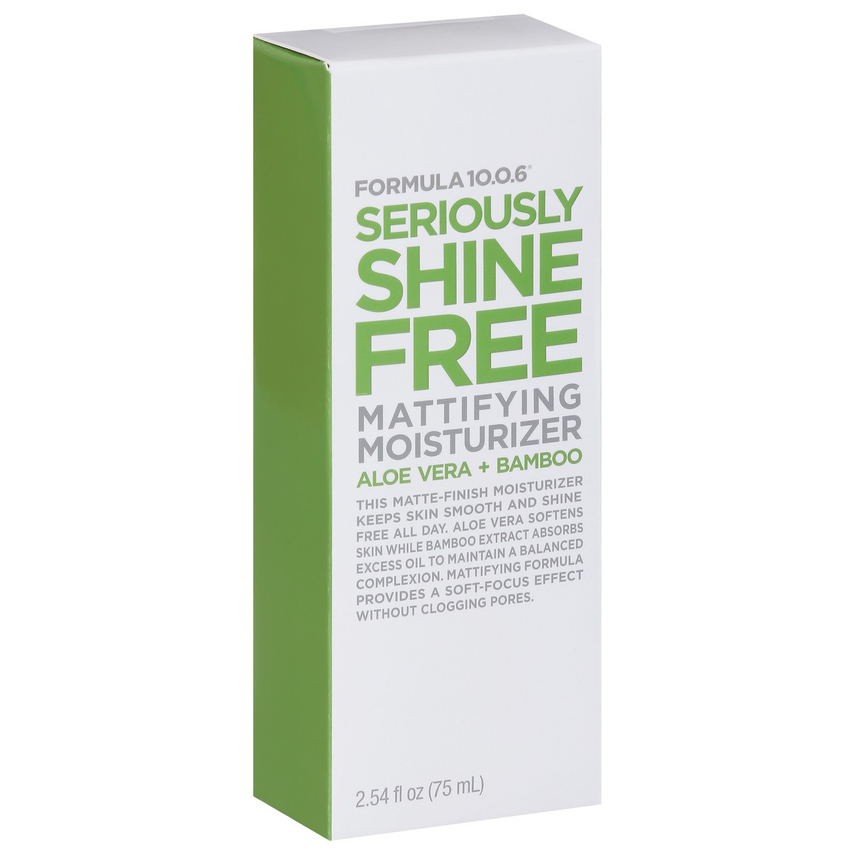 slide 9 of 9, Formula 10.0.6 Seriously Shine Free Mattifying Aloe Vera + Bamboo Moisturizer 2.54 fl oz, 2.54 fl oz