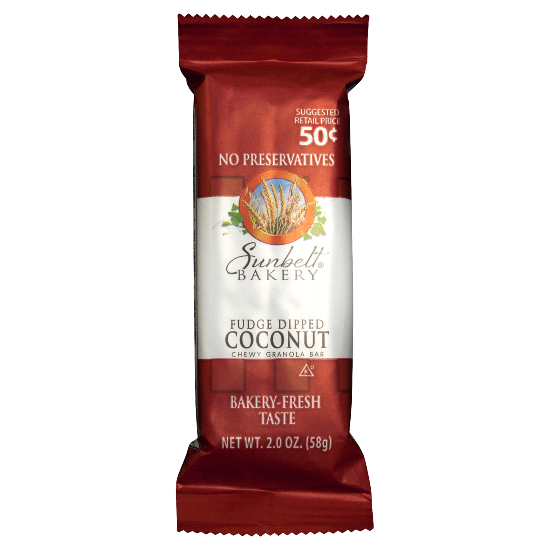 slide 1 of 1, Sunbelt Bakery Fudge Dipped Coconut Granola Bar, 2 oz