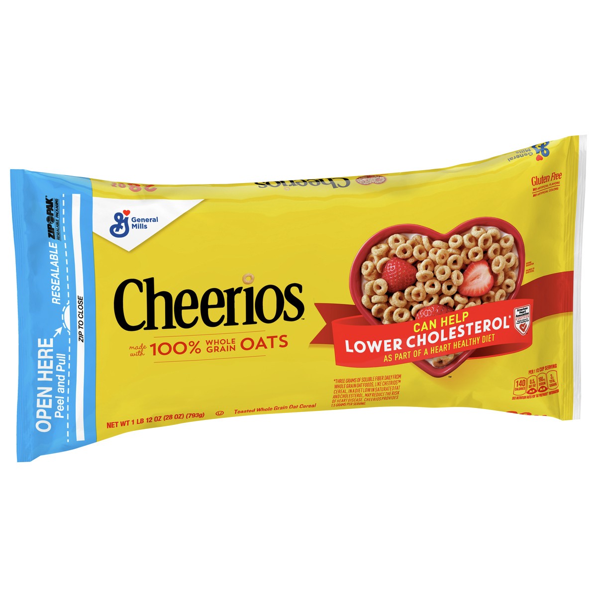 slide 2 of 9, Cheerios General Mills Cereal Cheerios Bagged, 28 oz