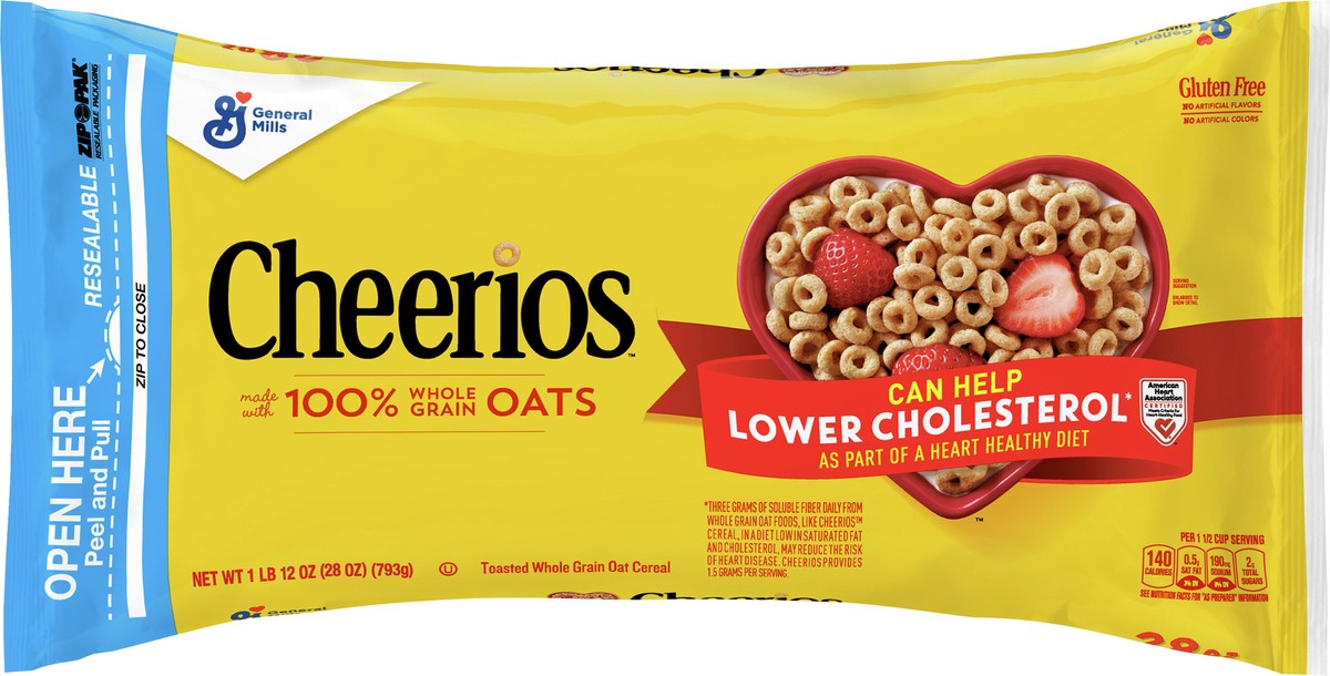 slide 5 of 9, Cheerios General Mills Cereal Cheerios Bagged, 28 oz