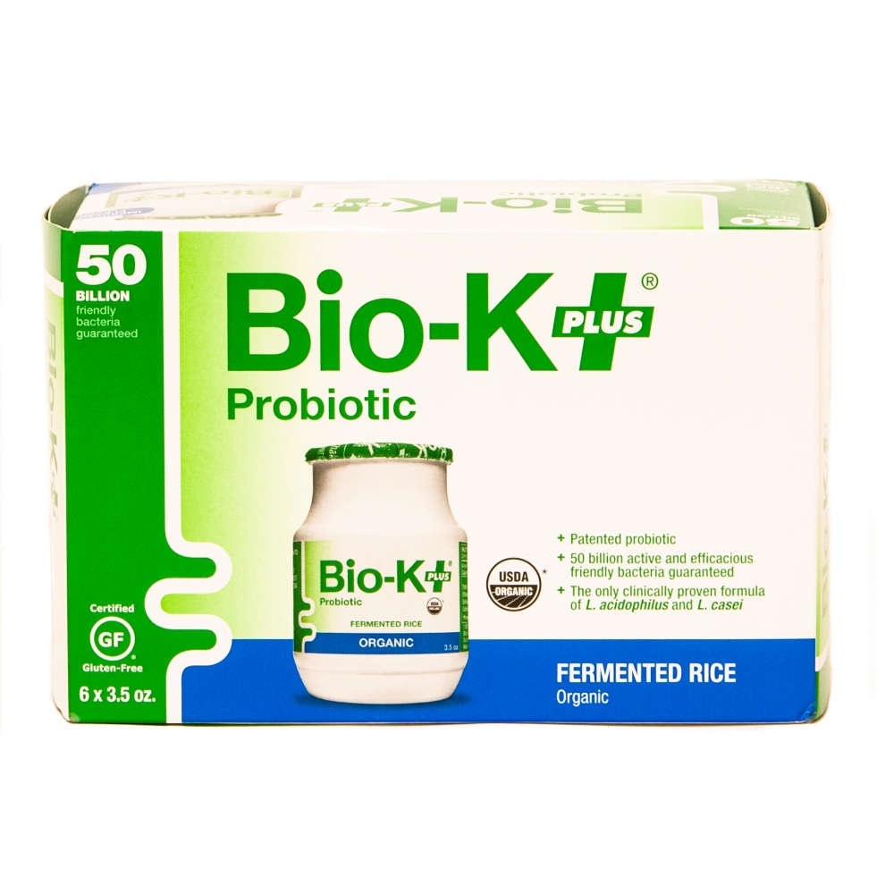 slide 1 of 1, Bio-K+ Fermented Rice Probiotic Blueberry, 6 ct / 3.5 fl oz