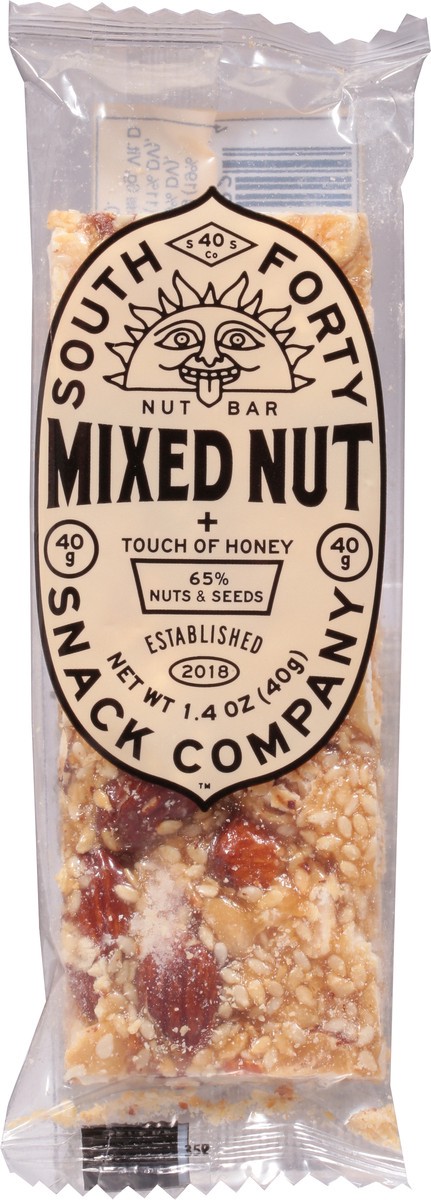 slide 13 of 14, South Forty Snack Company Mixed Nut Nut Bar 1.4 oz, 1.4 oz