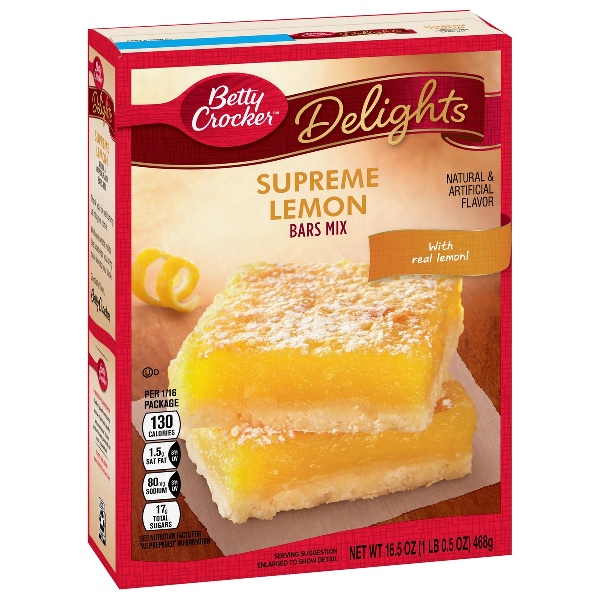 slide 5 of 11, Betty Crocker Delights Supreme Lemon Bars Mix, 16.5 oz., 16.5 oz