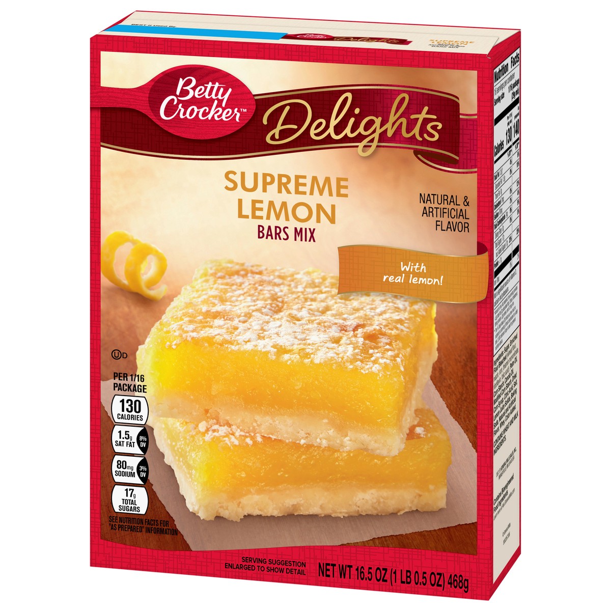 slide 3 of 11, Betty Crocker Delights Supreme Lemon Bars Mix, 16.5 oz., 16.5 oz