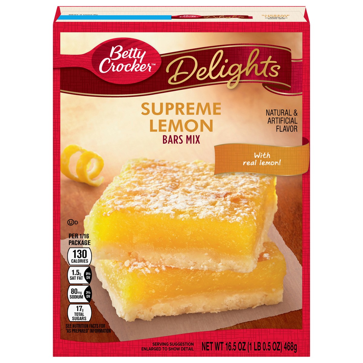 slide 11 of 11, Betty Crocker Delights Supreme Lemon Bars Mix, 16.5 oz., 16.5 oz