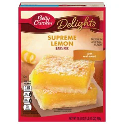 Betty Crocker Delights Supreme Lemon Bars Mix, Easter Treats, 16.5 oz