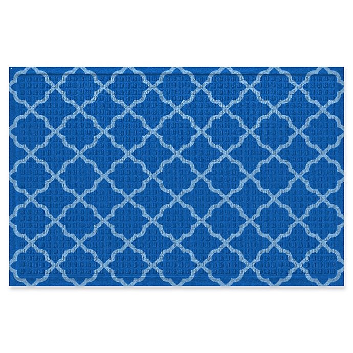 slide 1 of 3, Weather Guard Onyx Expressions Door Mat - Blue, 24 in x 36 in