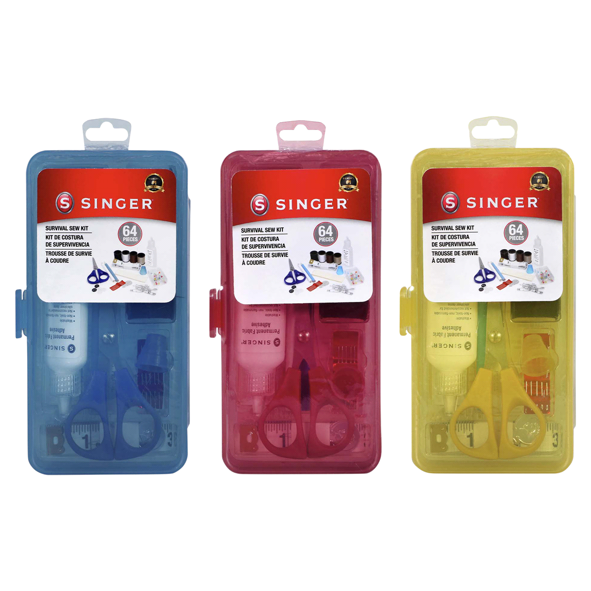 slide 1 of 7, Singer Survival Sew Kit, Assorted Colors, 1 ct