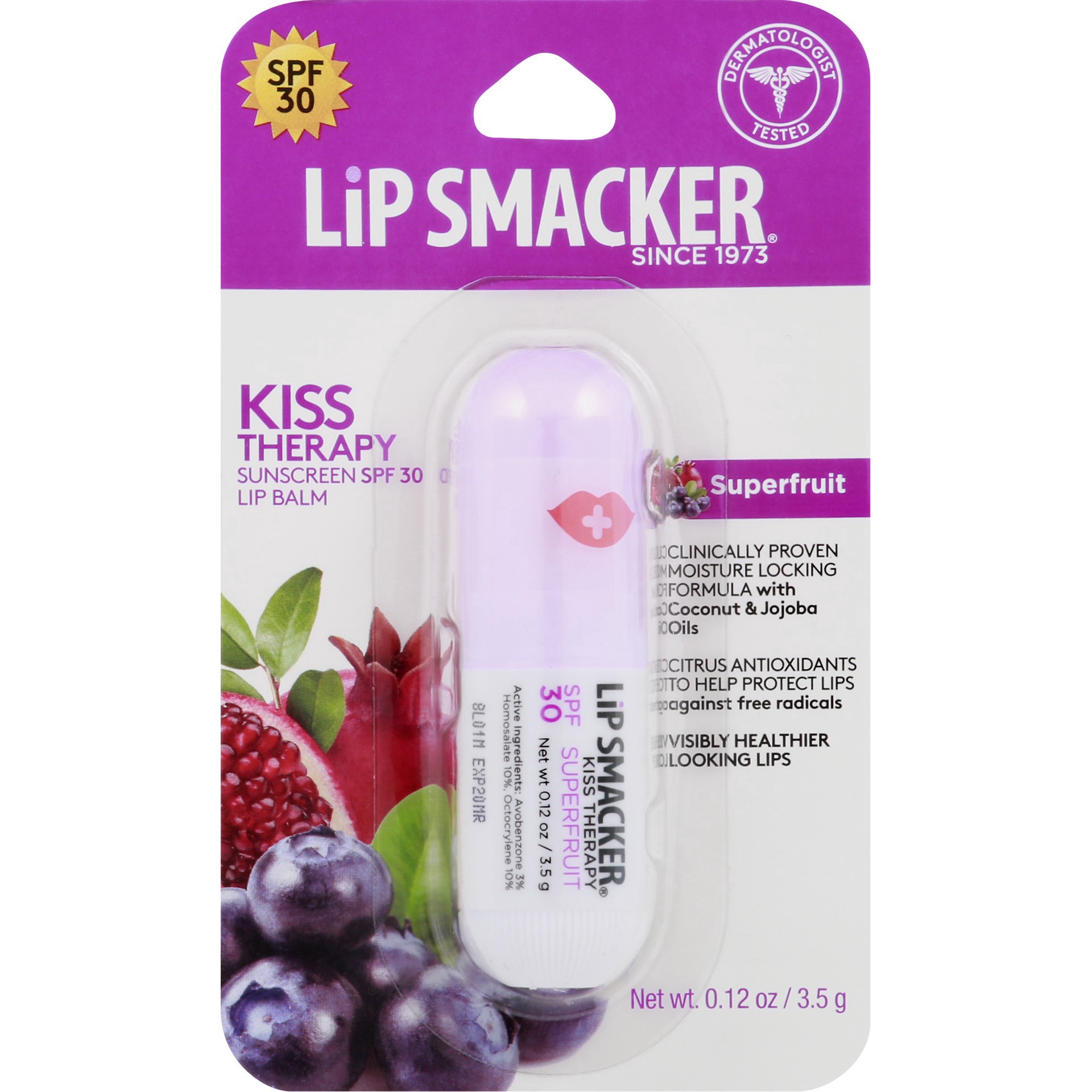 slide 1 of 1, Lip Smacker Kiss Therapy Spf 30 Lip Balm, Grapefruit, 1 ct