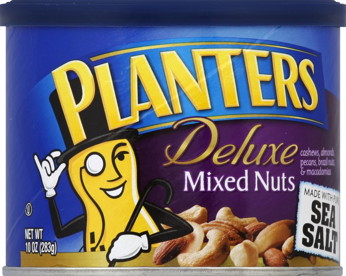 slide 5 of 6, Planters Deluxe Mixed Nuts with Cashews, Almonds, Hazelnuts, Pistachios & Pecans, 10 oz