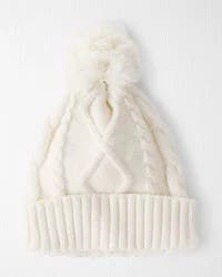 Littleplanet Baby Organic Cotton Cable Knit Hat - Sweet Cream