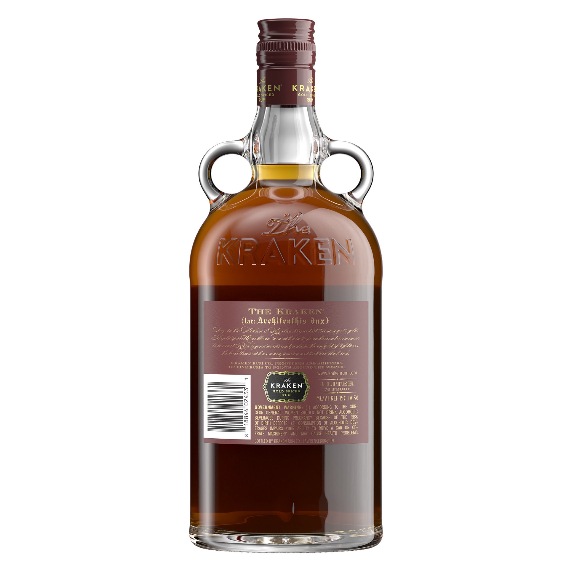 slide 7 of 10, Kraken Gold Spiced Rum 70 Proof (1 L), 1 liter