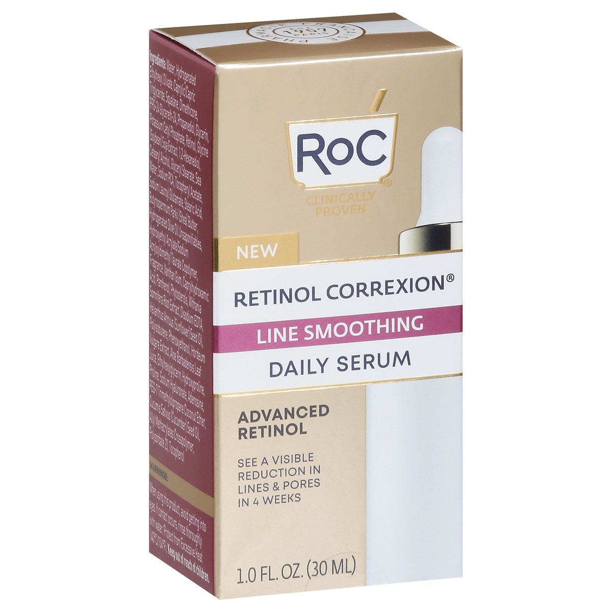 slide 6 of 9, RoC Retinol Correxion Line Smoothing Daily Serum 1.0 fl oz, 1 oz