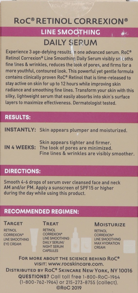 slide 5 of 9, RoC Retinol Correxion Line Smoothing Daily Serum 1.0 fl oz, 1 oz