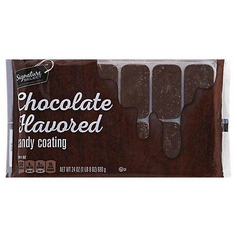 slide 1 of 1, Signature Select Candy Coating Artificially Flavored Chocolate, 24 oz