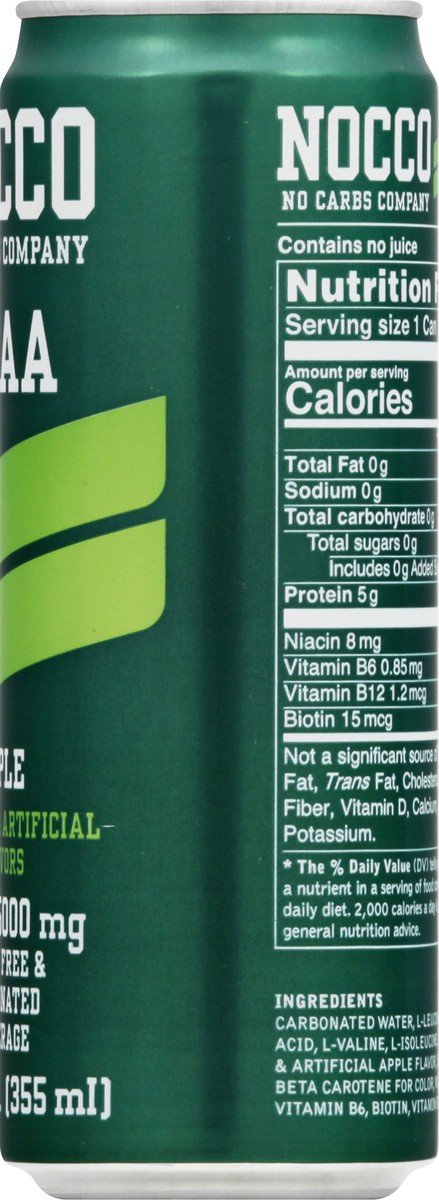slide 5 of 12, Nocco Sugar Free Apple Carbonated Beverage 12 oz, 12 oz